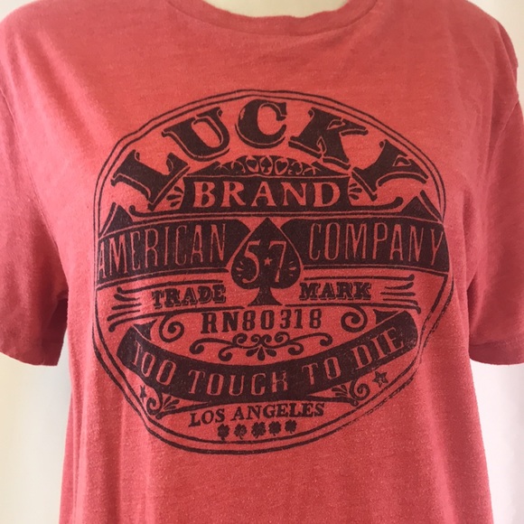 Lucky Brand Too Tough To Die Logo Graphic T-shirt Size M - Picture 2 of 6